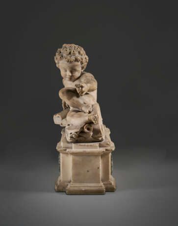 AN ALLEGORAL MARBLE FIGURE OF A PUTTO REPRESENTING THE ARTS - фото 4