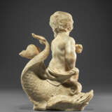 A MARBLE GROUP OF A PUTTO ON A DOLPHIN - фото 4
