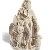 AN ALABASTER FIGURE OF SAINT ROCH, HIS DOG AND AN ANGEL - фото 2