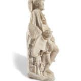 AN ALABASTER FIGURE OF SAINT ROCH, HIS DOG AND AN ANGEL - Foto 3