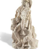 AN ALABASTER FIGURE OF SAINT ROCH, HIS DOG AND AN ANGEL - Foto 6