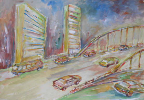 Peinture «мост», Papier Whatman, 2022 - photo 1