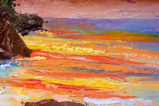 Oil painting “Sunset”, Canvas, Oil, Modern, Marine, Byelorussia, 2021 - photo 4