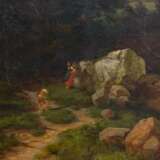 ROSE, K.JULIUS (1828-1911) "Bauern an einem Fluss im Gebirge" - Foto 5