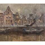 CÉLOS, JULIEN (1884-1953) "Boote in einem nebligen Flusshafen" - фото 1