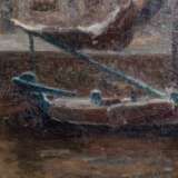 CÉLOS, JULIEN (1884-1953) "Boote in einem nebligen Flusshafen" - Foto 8