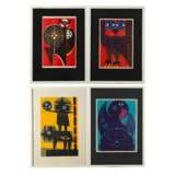 DEGENHARDT, MANFRED (geb. 1940), 4 Farbholzschnitte "Figuren", 1973 und 1974, - Foto 1