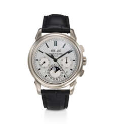 PATEK PHILIPPE, REF. 5270G-001, A FINE 18K WHITE GOLD PERPETUAL CALENDAR CHRONOGRAPH WRISTWATCH WITH MOON PHASES, LEAP YEAR &amp; DAY NIGHT INDICATOR