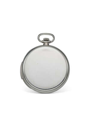PATEK PHILIPPE, A FINE AND RARE PLATINUM MINUTE REPEATING POCKET WATCH WITH SUBSIDIARY SECONDS AND LONG SIGNATURE - Foto 2