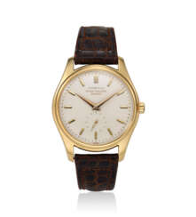 PATEK PHILIPPE, REF. 2526J, A VERY ATTRACTIVE AND NEWLY DISCOVERED 18K YELLOW GOLD 1st SERIES ENAMEL DIAL WRISTWATCH RETAILED AND SIGNED BY TIFFANY &amp; CO.