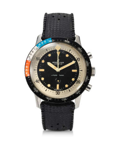 BREITLING, REF. 2005, SUPEROCEAN “SLOW MOTION”, A RARE STEEL DIVER’S CHRONOGRAPH WRISTWATCH WITH ACTIVATION INDICATOR AND “YACHTING” BEZEL - Foto 1