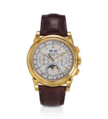 PATEK PHILIPPE, REF. 5970J-001, A FINE 18K YELLOW GOLD PERPETUAL CALENDAR CHRONOGRAPH WRISTWATCH WITH LEAP YEAR INDICATOR AND MOON PHASES