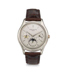 PATEK PHILLIPE, REF. 3940G-013, A FINE 18K WHITE GOLD PERPETUAL CALENDAR WRISTWATCH WITH MOON PHASES AND LEAP YEAR INDICATOR
