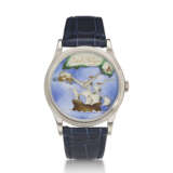PATEK PHILIPPE, REF. 5177G-012, AN EXTREMELY ATTRACTIVE 18K WHITE GOLD WRISTWATCH WITH CLOISONNE ENAMEL DIAL DEPICTING THE “CHART OF THE CARIBBEAN” - Foto 1