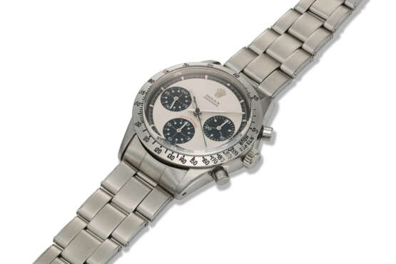ROLEX, REF. 6262, DAYTONA, EXOTIC “PAUL NEWMAN” DIAL, A VERY FINE AND RARE STEEL CHRONOGRAPH WRISTWATCH ON BRACELET - фото 2