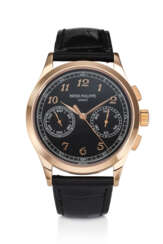 PATEK PHILIPPE, REF. 5170R-010, A FINE 18K ROSE GOLD CHRONOGRAPH WRISTWATCH WITH BLACK DIAL