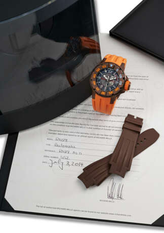 RICHARD MILLE, REF. RM028 AJ Ti/452, A FINE AND ATTRACTIVE TITANIUM DIVERS` WRISTWATCH WITH DATE - photo 6