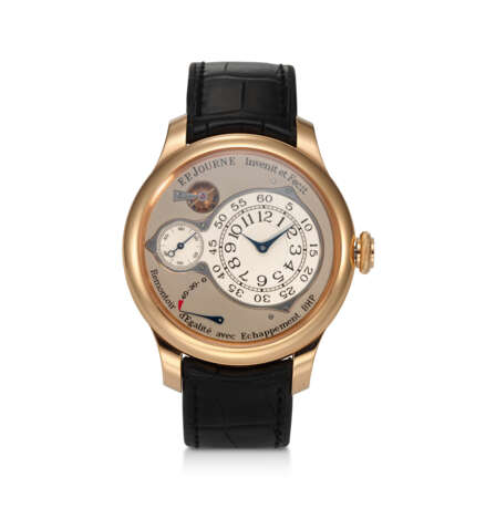 F.P. JOURNE, CHRONOMETRE OPTIMUM, A FINE 18K ROSE GOLD CHRONOMETER WRISTWATCH WITH CONSTANT FORCE REMONTOIR, AND NATURAL DEAD-BEAT SECONDS - Foto 1