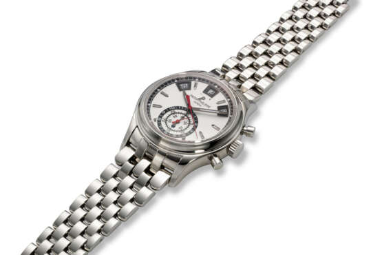 PATEK PHILIPPE, REF. 5960/1A-001, A STEEL ANNUAL CALENDAR FLY-BACK CHRONOGRAPH WRISTWATCH WITH DAY/NIGHT AND POWER RESERVE INDICATION, ON BRACELET - Foto 3