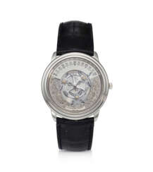 AUDEMARS PIGUET, REF. 25720.002, “STAR WHEEL”, A FINE AND RARE PLATINUM WRISTWATCH WITH WANDERING HOURS AND HAND ENGRAVED DIAL