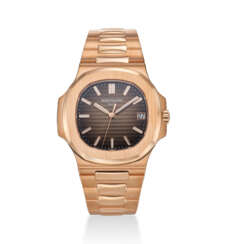 PATEK PHILIPPE, REF. 5711/1R-001, NAUTILUS, A FINE AND VERY DESIRABLE 18K ROSE GOLD WRISTWATCH WITH DATE
