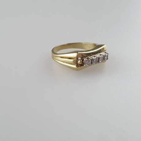 Goldring mit Diamanten - photo 2