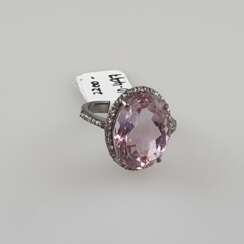 Silberring mit Ametrin und Diamanten