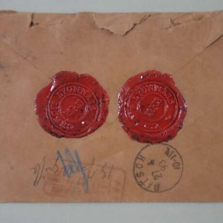 Alte Briefumschläge mit Siegeln - photo 4