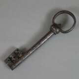 Großer Barockschlüssel -Eisen, Alters- bzw. Gebrauchsspuren, L.ca.17cm - Foto 1