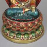Buddha Shakyamuni in Aureole auf Lotosthron - photo 5