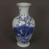 Blau-weiße Vase - фото 1