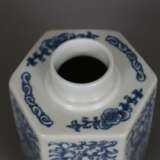 Blau-weiße Teedose - photo 3
