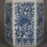 Blau-weiße Teedose - photo 4