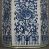 Blau-weiße Teedose - photo 5