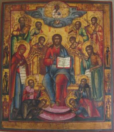 Иисус на троне с предстоящими - фото 1
