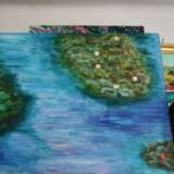 Oil painting “Водяні лілії (2). Water lilies (2)”, Canvas on the subframe, Paintbrush, Landscape painting, Ukraine, 2022 - photo 4