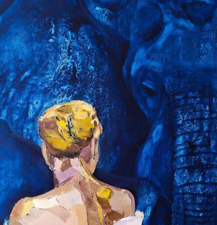 Сила и Нежность Масло на холсте на подрамнике Изобразительное искусство Абстрактный импрессионизм Портрет женский Украина 2021 г. - фото 2