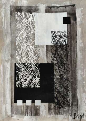 Серия "Черный-белый" Papier Acryl Abstrakte Kunst Russland 2022 - Foto 5