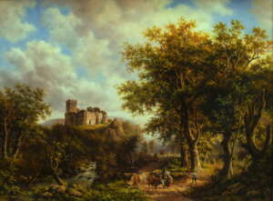 Landschaft mit der alten Burg