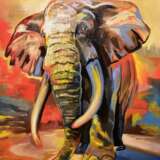 "Слон" Холст на подрамнике Масляные краски Современное искусство Анималистика 2022 г. - фото 1