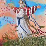 "Берегиня" масляная краска холст Art contemporain славянская мифология минск 2022 - photo 1
