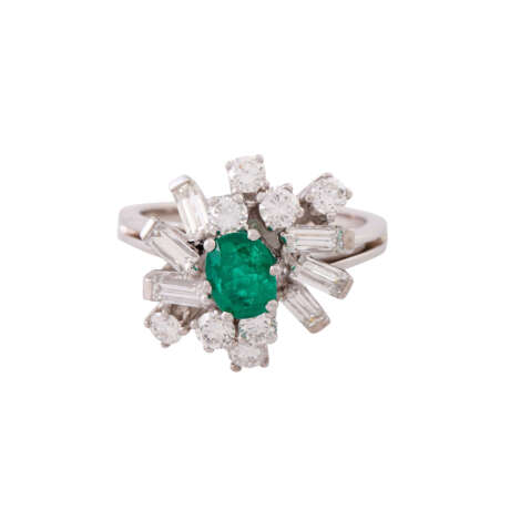 Klassischer Ring mit Smaragd ca. 0,67ct, - Foto 2