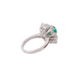 Klassischer Ring mit Smaragd ca. 0,67ct, - photo 3
