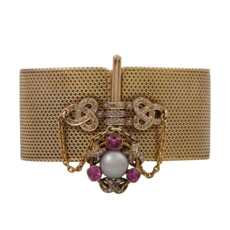 Armband mit Steckschließe und Diamanten im Alt- und Rosenschliff, - фото 1