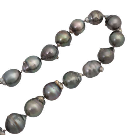 Perlenkette mit großem Turmalincabochon - photo 5