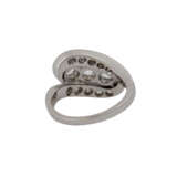 Ring mit 3 Brillanten, zus. ca. 0.85 ct, - Foto 4