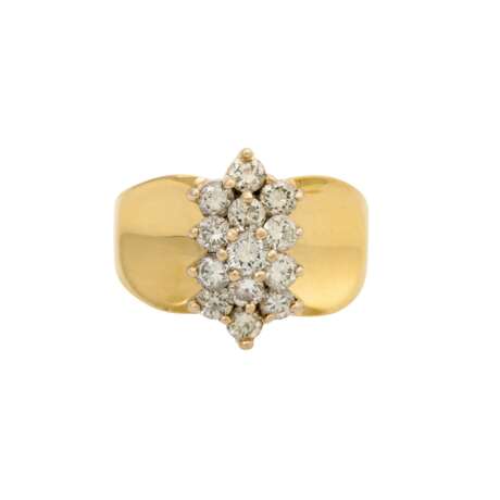 Ring mit Brillanten von zus. ca. 0,85 ct, - фото 2