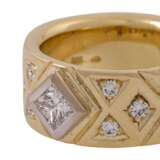 Ring mit Diamant im Prinzessschliff ca. 0,55 ct, - Foto 5