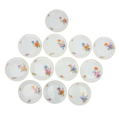 MEISSEN Teeservice f. 12 Personen 'Bunte Blume', 1. Wahl, 20. Jh. - фото 2