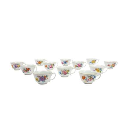 MEISSEN Teeservice f. 12 Personen 'Bunte Blume', 1. Wahl, 20. Jh. - фото 4